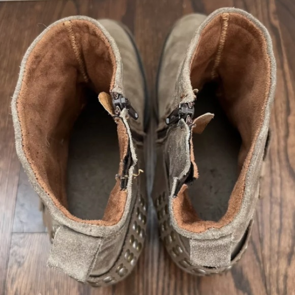 Josef Seibel Toni Studded Harness Suede Booties EU 40/10 - Picture 12 of 13